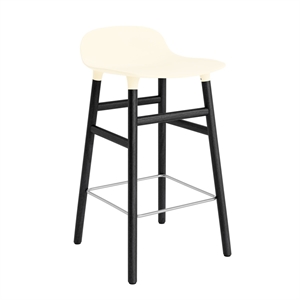 Normann Copenhagen - Form Barstool 65 cm - Creme/Sort eg